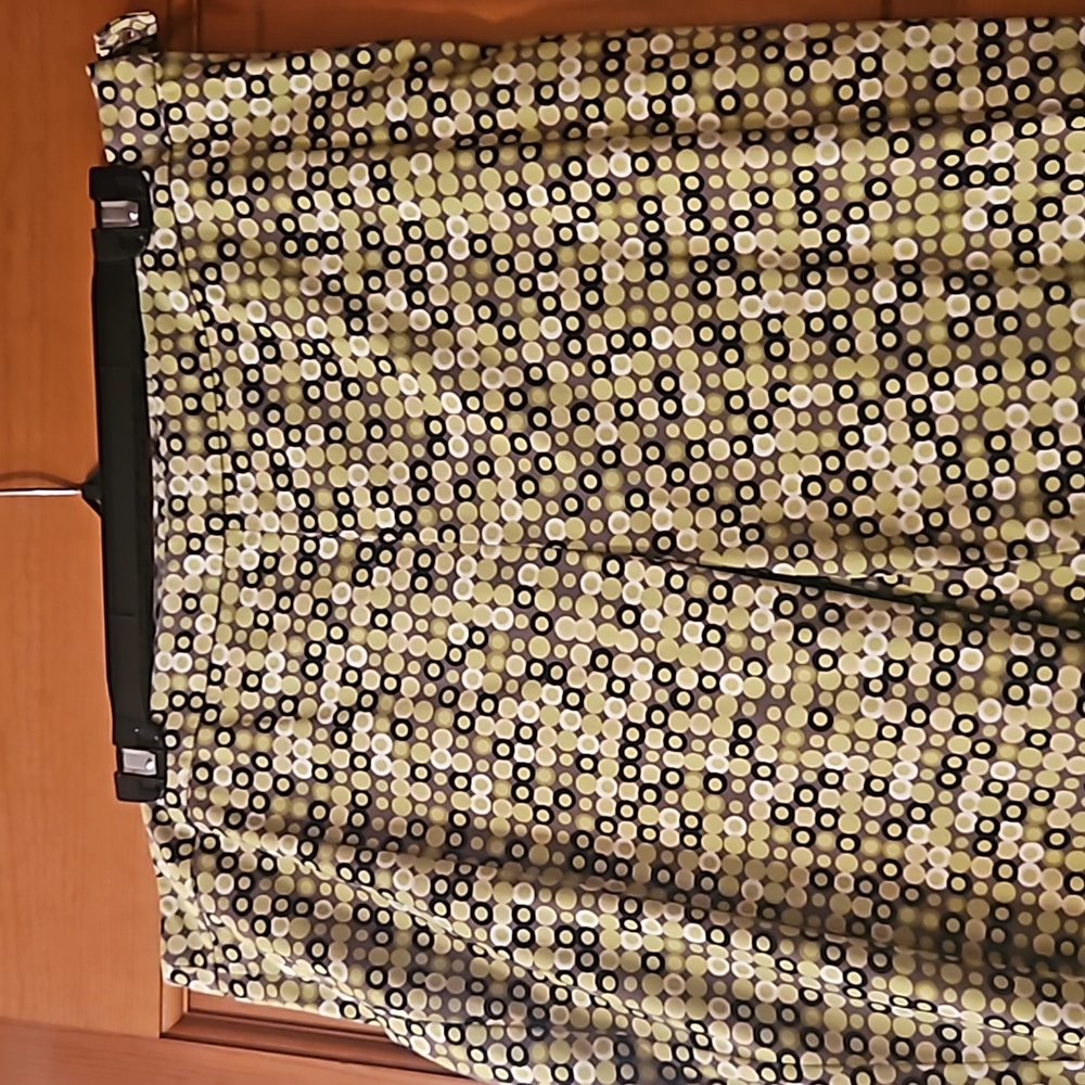 Sigrid Olsen Black, Yellow and Cream Cropped Dot-Print Pants